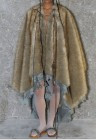 UMAY VEGAN FAUX FUR PONCHO